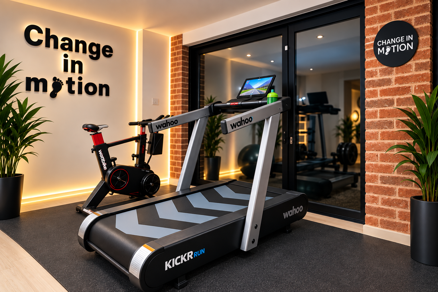 The Change in Motion assessment space, with treadmill and exercise bike